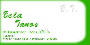 bela tanos business card